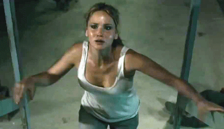 Jennifer Lawrence Bouncing Breasts GIF