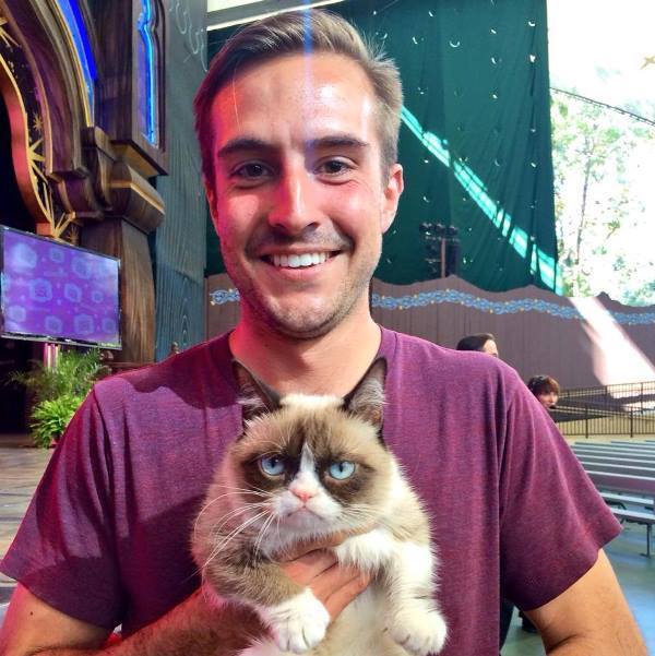 Grumpy Cat & Ridiculously Photogenic Guy